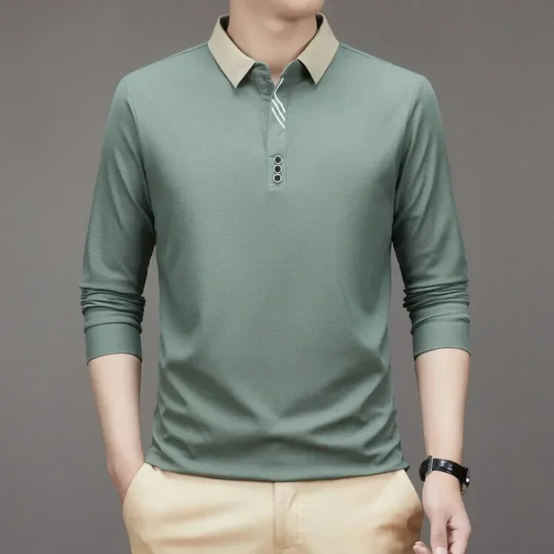 Camisa Polo  Comprida Gola Sofisticada