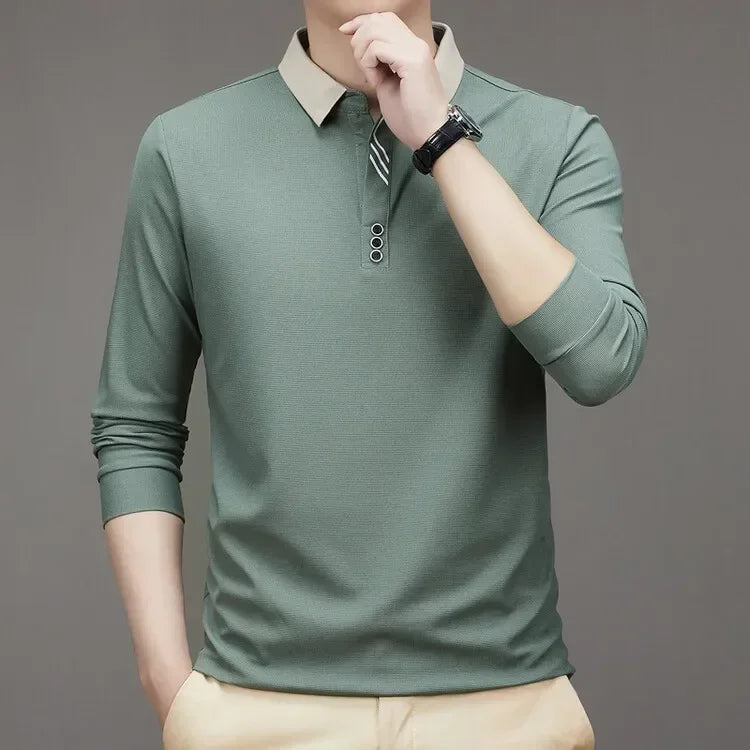 Camisa Polo  Comprida Gola Sofisticada
