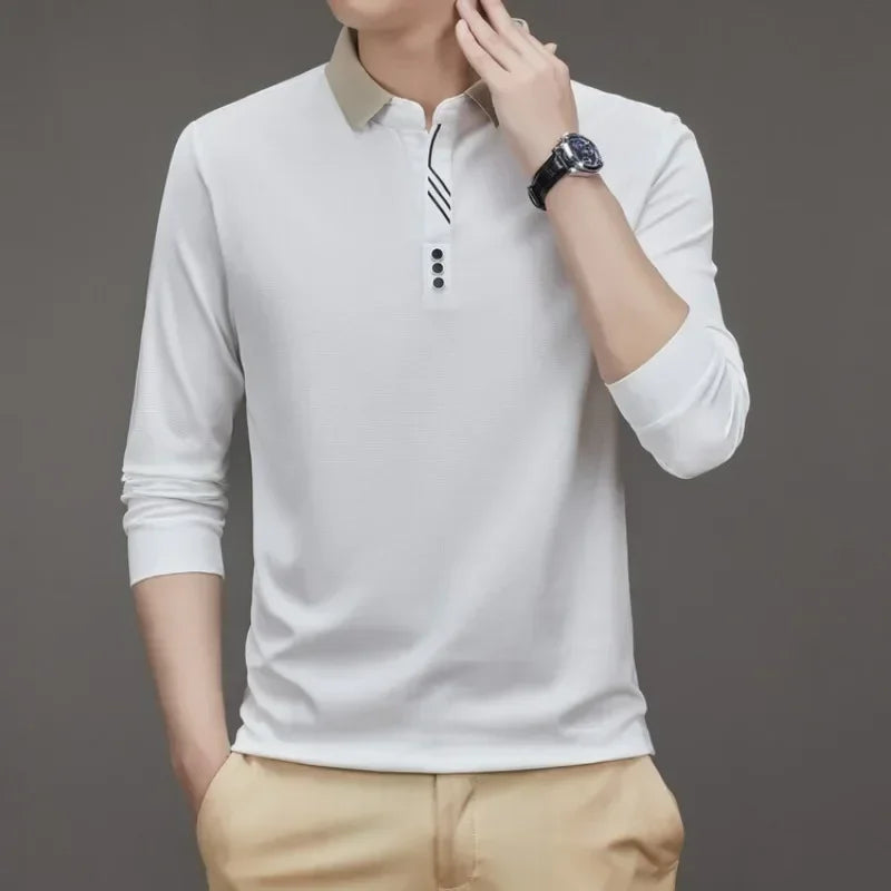 Camisa Polo  Comprida Gola Sofisticada