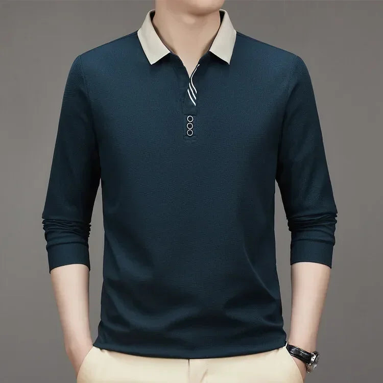 Camisa Polo  Comprida Gola Sofisticada