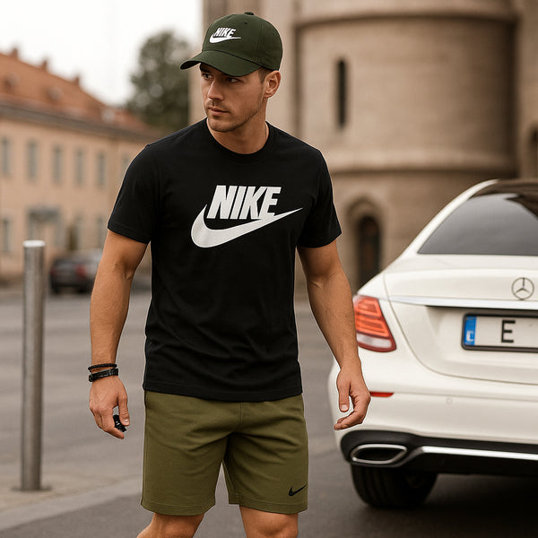 Kit Nike Premium (Boné, Camiseta, Bermuda e Chinelo)