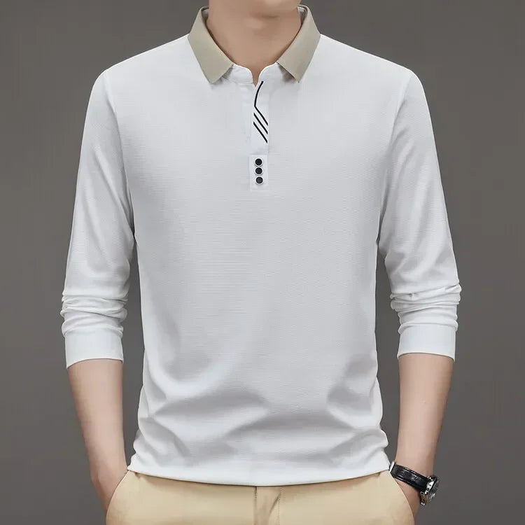 Camisa Polo  Comprida Gola Sofisticada